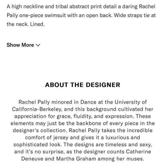 New Rachel Pally Gia Maillot Print High Neck Swim - Picture 4 of 11